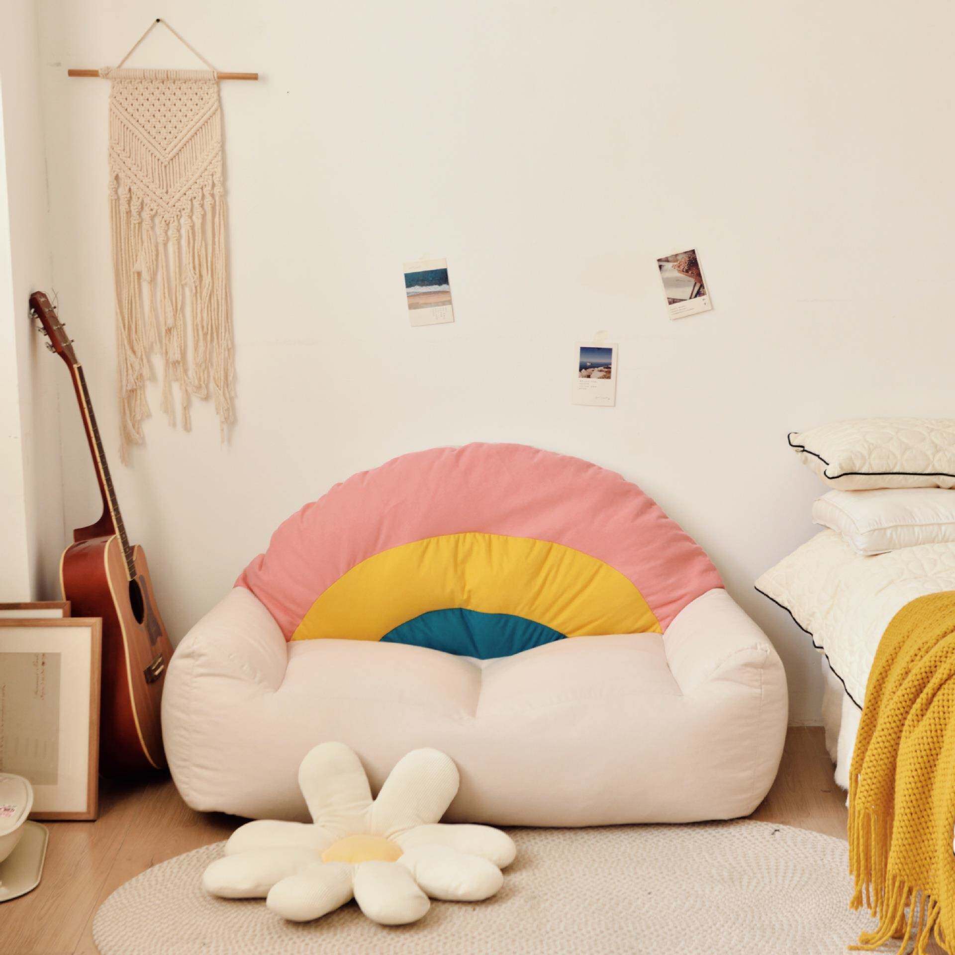 9U懒人沙发躺可女生卧室小双人款睡型可爱双人榻榻阳台躺卧小沙米