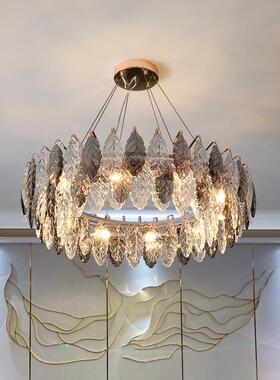 意式轻奢代水晶创简约现吊OEN灯别墅意2025新款客厅卧室厅餐中山