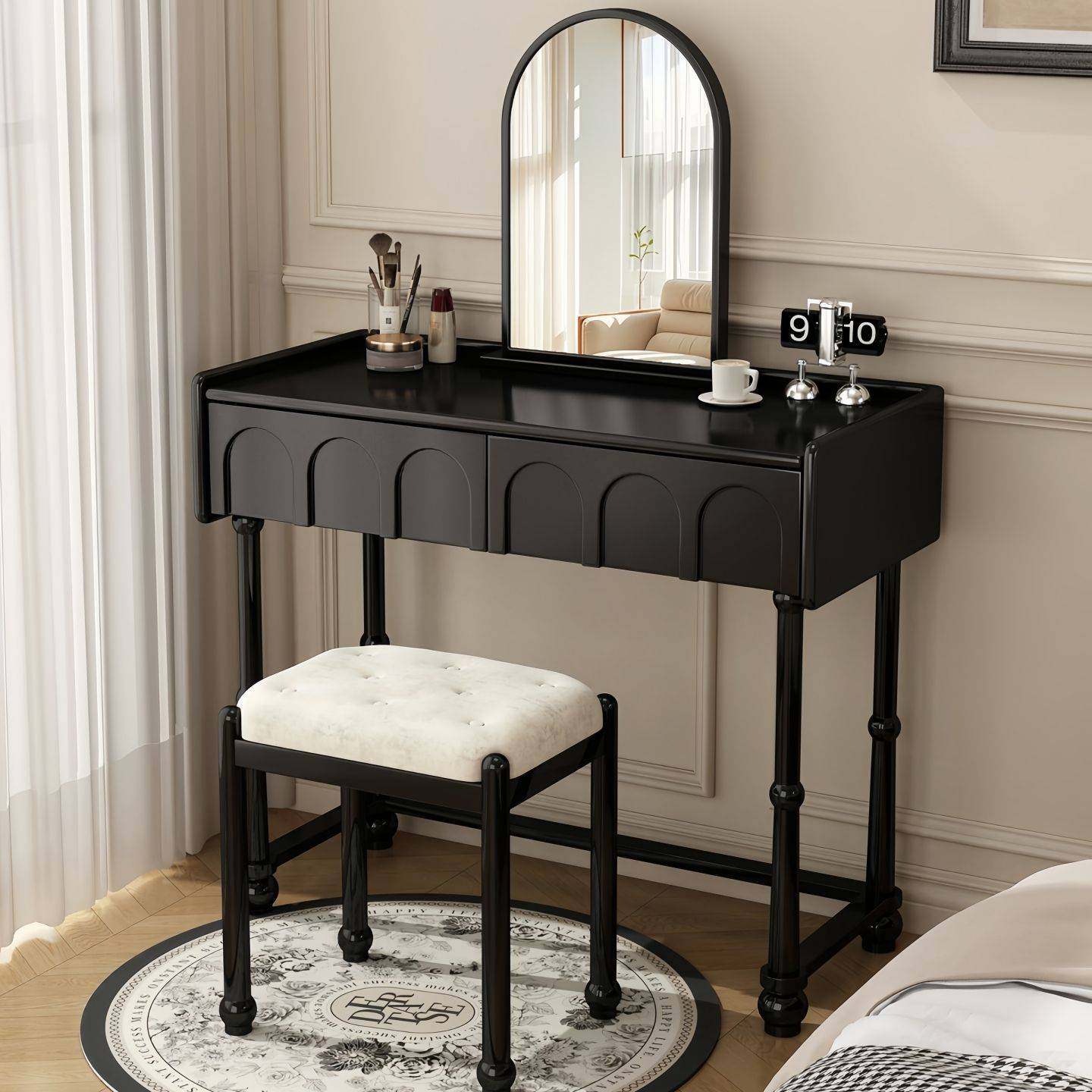 小钢琴梳妆台实木烤漆法式复古主卧室小户型收纳一体中古风化妆桌,玩具/童车/益智/积木/模型,垂直悬浮玩具,淘宝优惠券,粉丝福利购,淘宝优惠卷