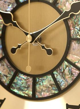 台轻奢实木座钟家用台式SWQ钟钟表客简厅约复古桌面摆坐钟装饰放