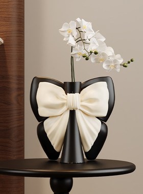 中古风蝴蝶花瓶摆件法式复古轻奢高级感小众家客厅玄关桌面装饰品