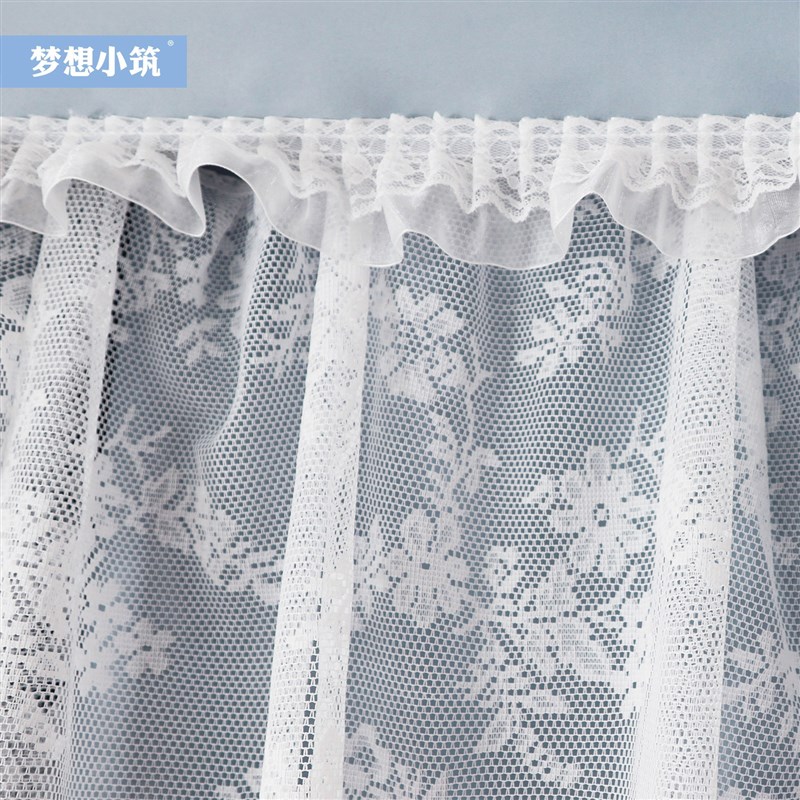 法式蕾丝公主学生宿舍遮光寝室下桌遮挡帘布下铺桌子粘贴式桌帘