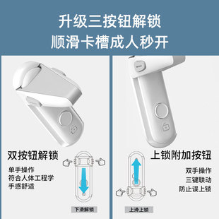 防宝宝小孩开门神器儿童安全锁防猫咪宠物开门把手锁防盗门免打孔