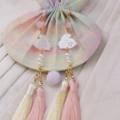 彩虹兔汉服古法香襄荷包抽绳腰佩随身可爱小仙女挂饰手工制作香包