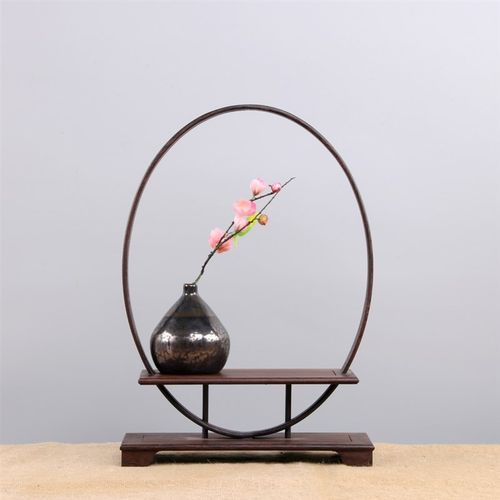 鸡翅木多宝阁古董架子客厅置物架茶壶茶具展示柜实木中式小博古架