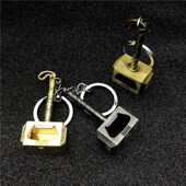 雷神之锤开瓶器钥匙扣创意霸气锤子复仇者联盟汽车钥匙链男女礼物