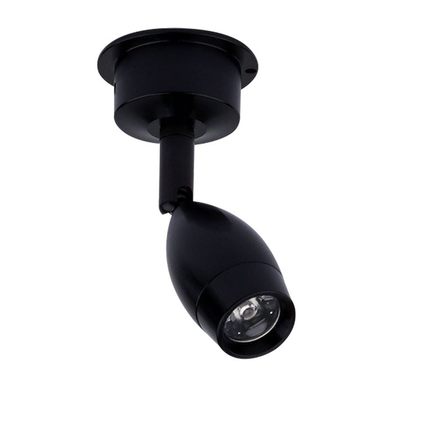 黑色led明装迷你小射灯1W3W万向可调珠宝展柜台背景墙免开孔12V伏