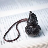 沉香木雕手把件小葫芦汽车挂件饰品文玩平安福禄天然实木家居吊坠