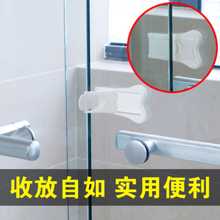 移门推拉门锁免打孔平移玻璃门固定器锁扣防开窗户儿童安全锁防猫