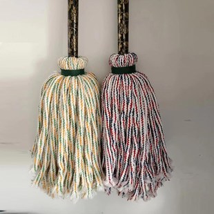 拖把家用吸水老式拖布公司空心棉线物业宽头墩布拖地拖把头尘推