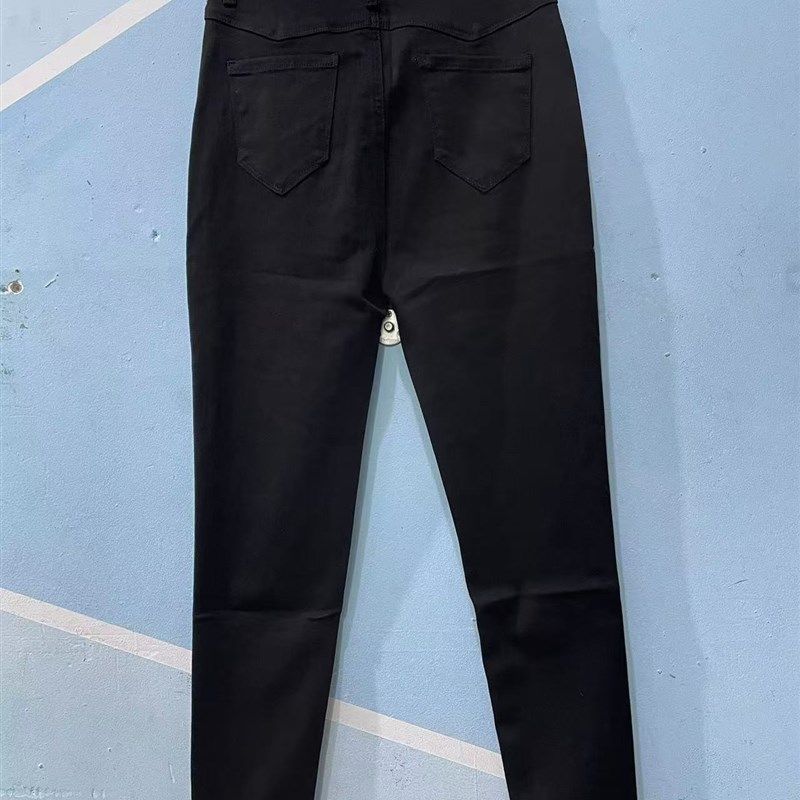 腿精系列黑色四方弹力小脚牛仔裤女时尚个性高腰显瘦铅笔裤长裤,女装/女士精品,牛仔裤,淘宝优惠券,粉丝福利购,淘宝优惠卷