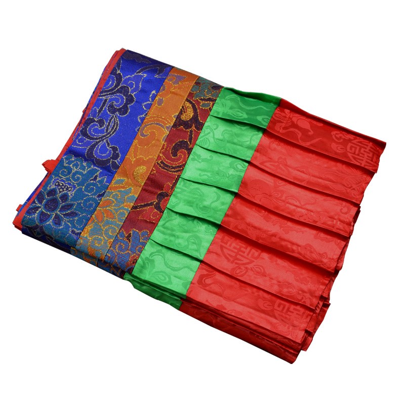 藏家酒店饭店布艺装饰 藏式红绿裙边墙围裙佛台供桌桌围幔可定做