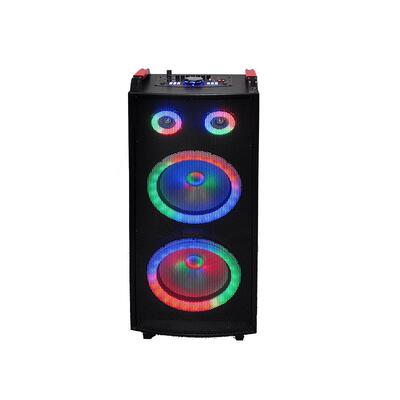 厂家供12大功率卡拉杆寸户外音箱灯直光重低音122330移插动舞台蓝