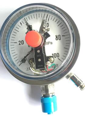 YNXC-10B0耐震电接点0压力表0-10SSU0mpma表盘直径100m38V