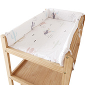 全棉婴儿尿布台床围栏宝宝换衣台新生婴儿护理床防护防撞软包定做