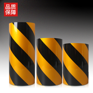 广告级反光膜黄色贴纸 黄黑斜纹反光警示胶带 红白发光不干胶贴纸