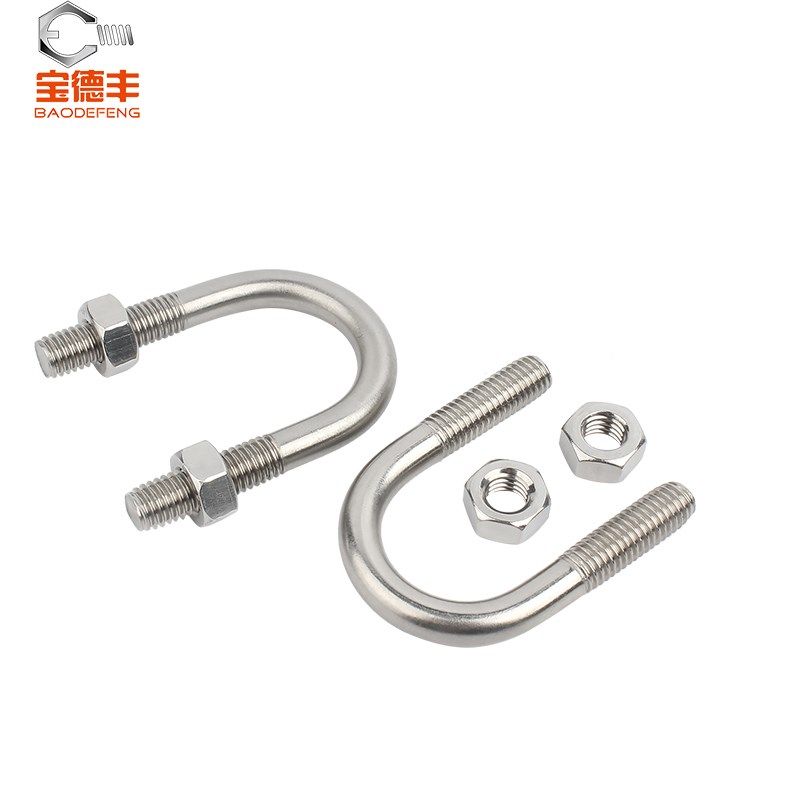 U型螺栓316不锈钢U形螺丝夹管管卡管夹固定卡扣套装M6M8M10M12M24