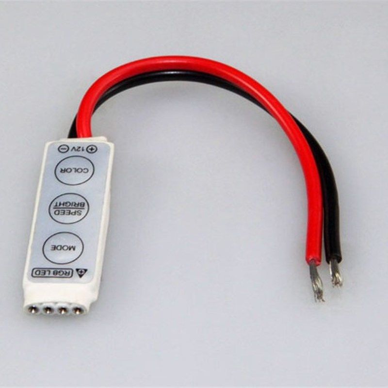 5V12v24伏LED灯带控制器RGB七彩红外无线遥控器24键大小功率