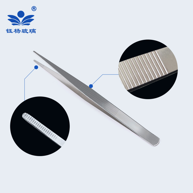 不锈钢镊子10/12.5/14/16/18/20/25/30cm弯头直嘴辅料镊带齿镊子