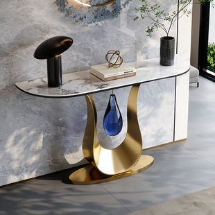 轻奢玄关桌台走廊尽头装饰柜条案几入户正对门玄幻置物架端景台