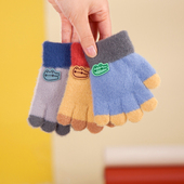 婴儿手套冬季 3岁2保暖防寒男女宝宝可爱卡通厚儿童针织小孩 五指1