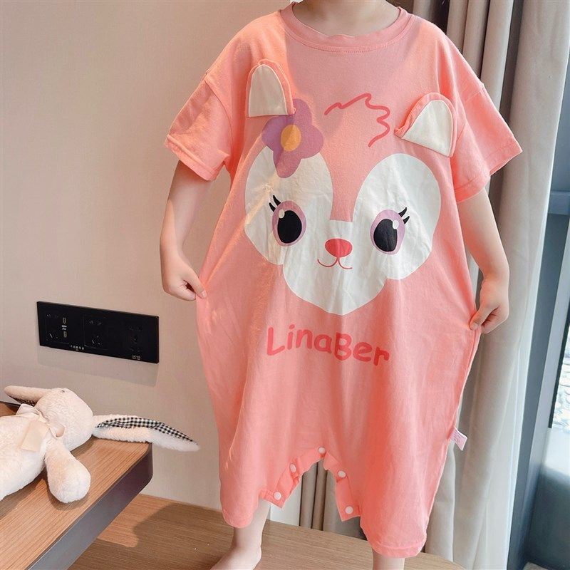 儿童睡袋薄款短袖分腿睡衣女童纯棉防踢被男童宝宝夏季空调服连体,童装/婴儿装/亲子装,家居服连体衣,淘宝优惠券,粉丝福利购,淘宝优惠卷