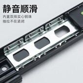 加厚黑色抽屉轨道滑道三节导轨橱柜阻尼缓冲滑轨家用五金静音侧装