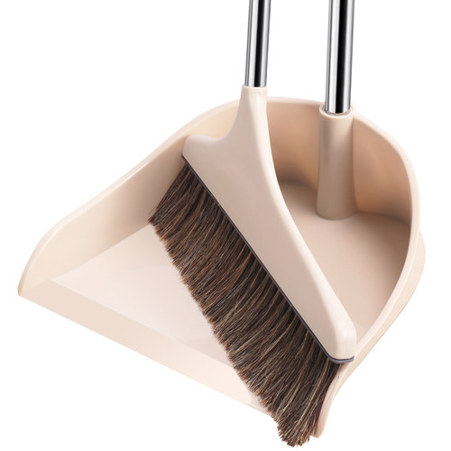 家家爽纯马鬃毛扫把家用防静电不粘发单个软毛扫帚簸箕组合垃圾铲