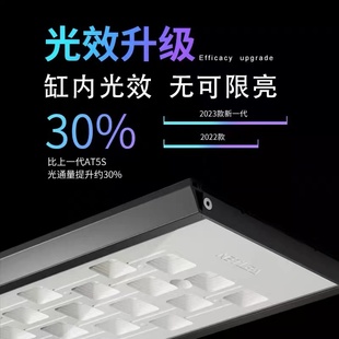 尼特利AT5S伸缩灯盘5系AT5&RGB双光谱LED水草灯全光谱水族神灯