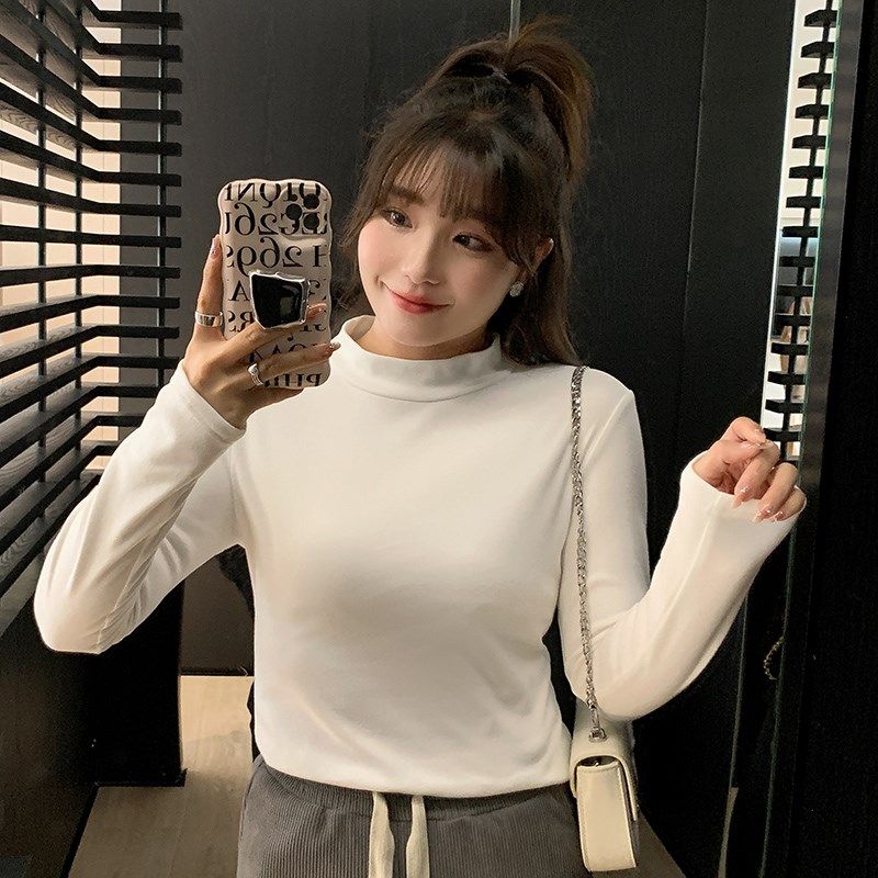 胖mm双面德绒打底衫2022年秋冬新款大码女装修身显瘦内搭T恤200斤,女装/女士精品,大码内搭,淘宝优惠券,粉丝福利购,淘宝优惠卷