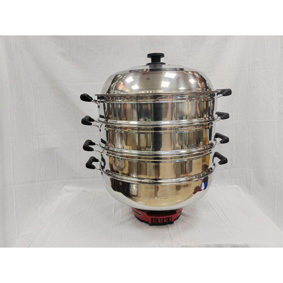 升级新款鑫泉加厚款超大容量宴多星多功能不锈钢电锅38cm--42cm