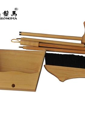 实木马HTJ毛扫把箕套装长柄畚斗套扫软毛除尘刷清洁尾刷簸地板笤