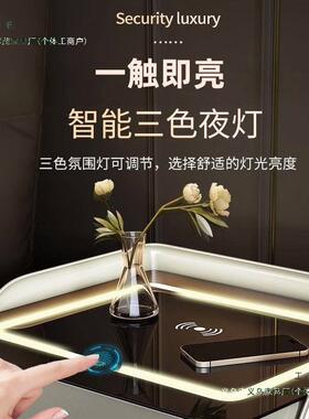 智能头柜卧室代家轻用简约多功能奢VRK无线充床电一体收纳床现边