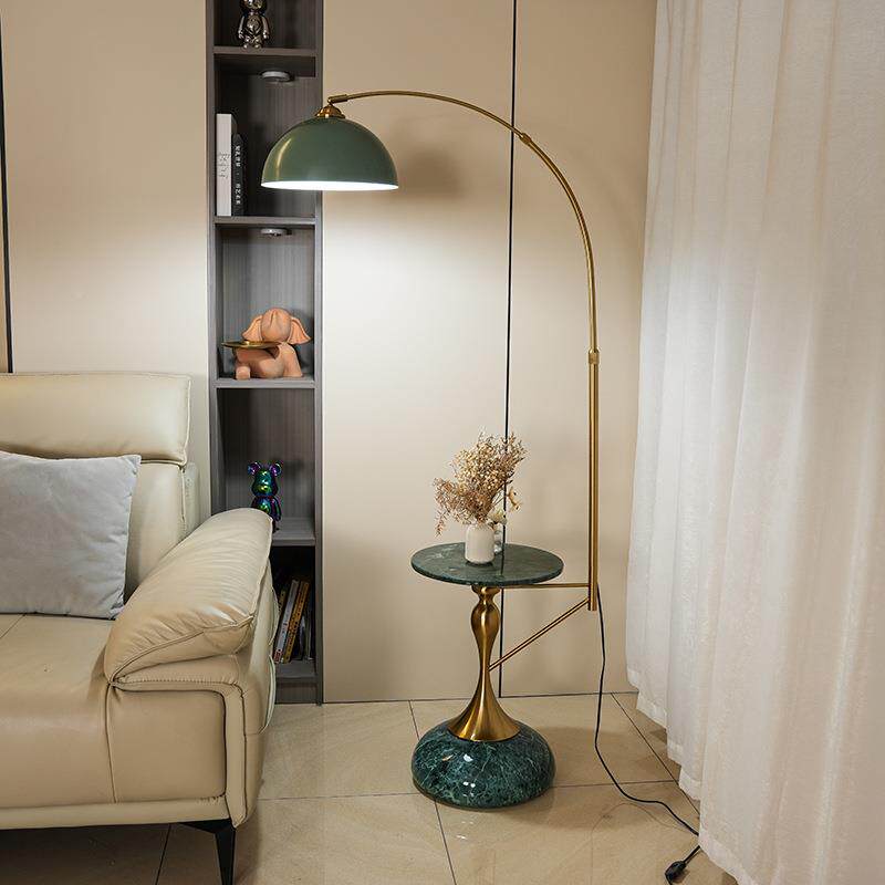 奶油风边几落地灯一体置客沙发旁卧室床厅头台灯物架摆521装饰氛