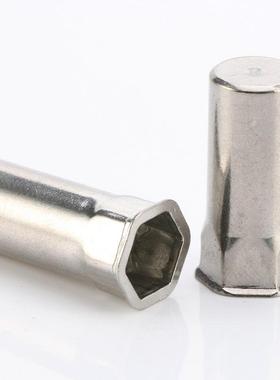 外家304不锈钢小头厂内沉CFK半六角盲孔铆螺母M4-M12拉铆螺帽