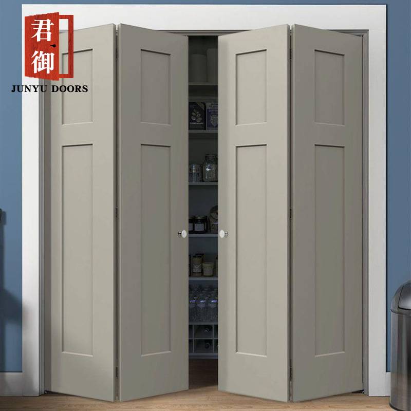 出口百叶业白色折叠门vent衣柜door帽间页复合烤漆双向对折实木门