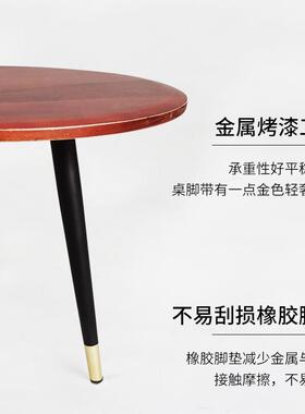 厂家创意艺术圆桌实木几边几用50064客厅休茶桌角家多色可闲选阳台边