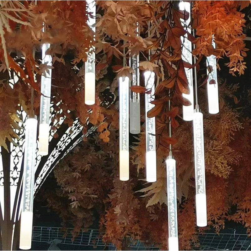 婚庆道ECQ具亚克力气泡棒宾吊灯婚礼吊橱中顶串灯装饰舞台空迎区