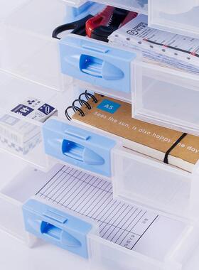 文办公桌面抽屉式件盒A4纸文件盒夹收TSR纳层柜商务理整架收纳整