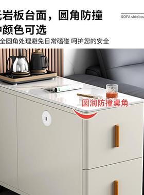 沙几发边岩侧边柜客厅家用方几奢角几AXG桌轻板子现代简易移动小T