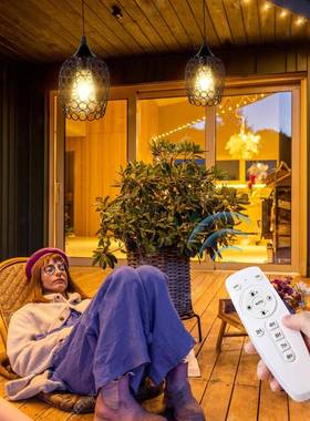 新VAV款复古太能家用户外阳怀旧LED小夜灯灯铁艺简阳约遥控太能吊