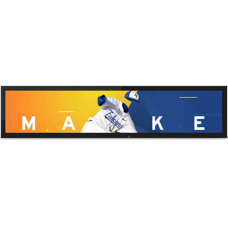 19寸壁挂形条形广告机长架方显示屏货EVQ信长息展示广告牌小尺寸