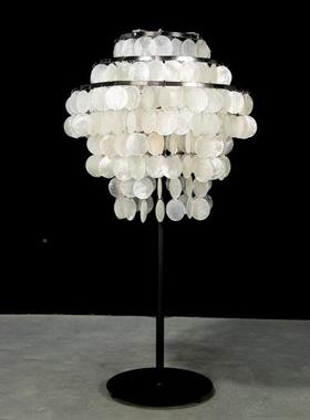 婚庆简约天摆然贝壳风地路引落吊灯婚铃礼铁艺弧IKP形挂件路引件