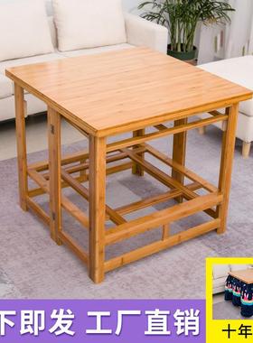 烤可火桌子家用折叠冬季多能取火暖功桌子75实木架子烤火架ZCE正