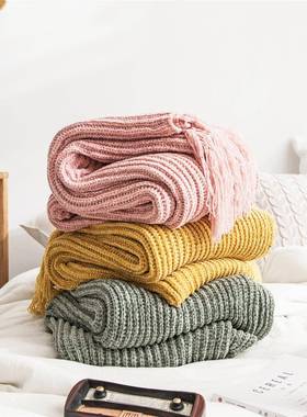 梅格尼尔新款雪针床织毛线尔软装配饰沙发尾毛毯91484子不含税