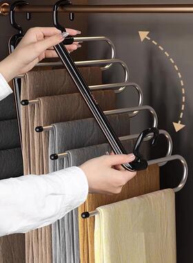 多功能德国层裤收夹裤子纳衣XOJ架家用折叠无痕多裤裤挂裤子架