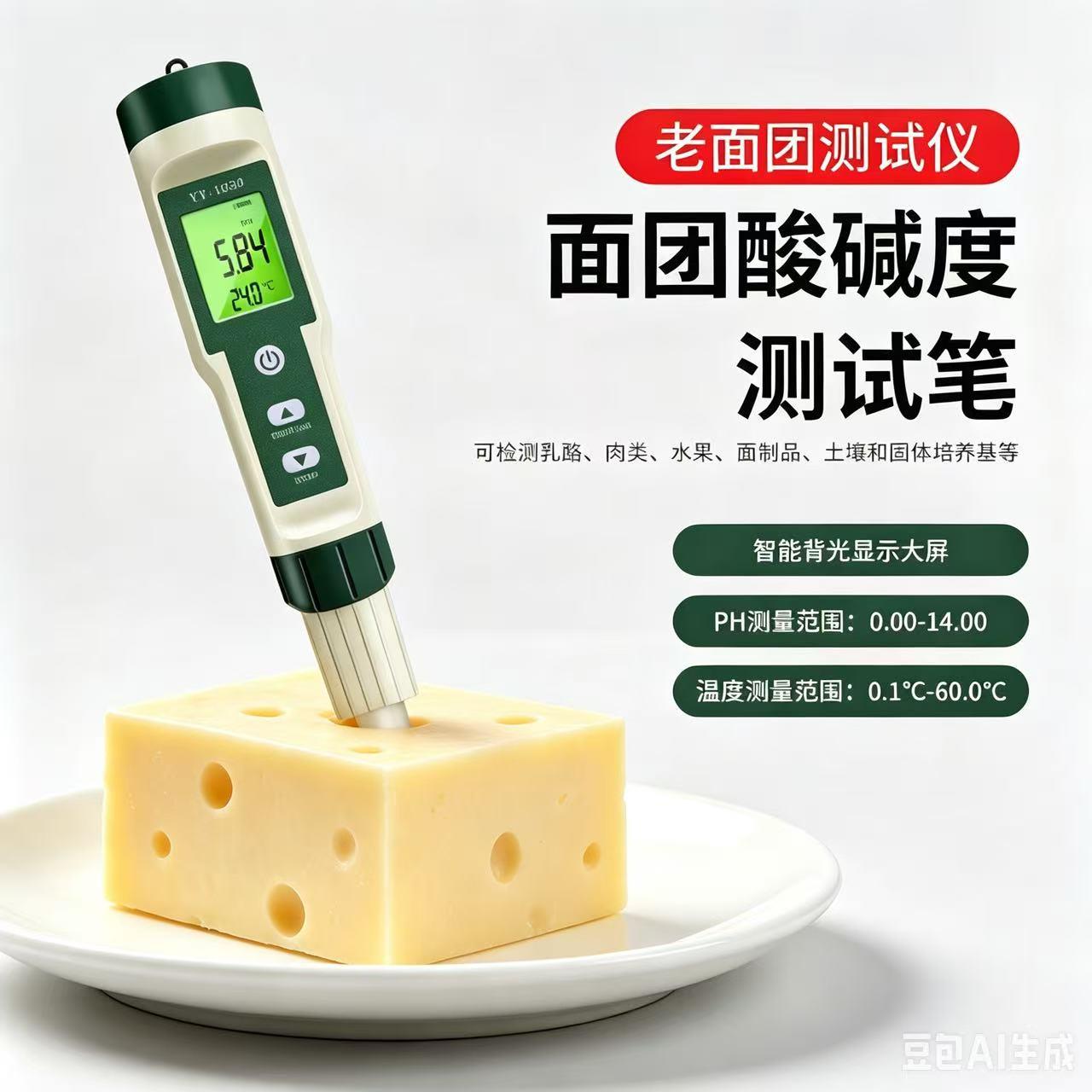皮肤水质笔数显酸碱度测试仪PH面团奶酪化妆品土壤肉类PH计检测仪