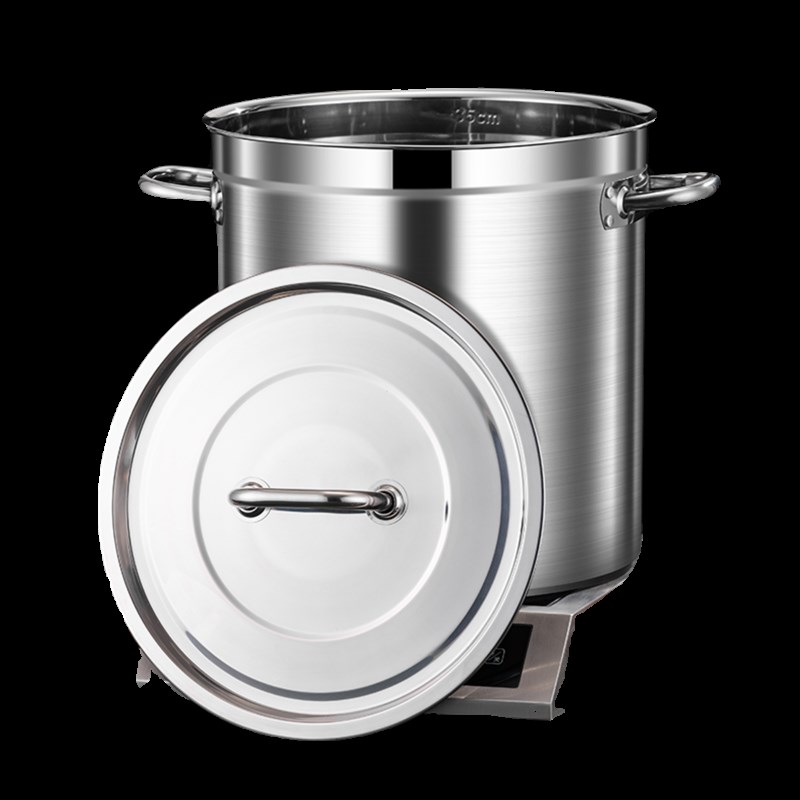 30食品级不锈钢桶圆桶特厚电磁炉燃气卤肉汤锅加厚商用汤桶