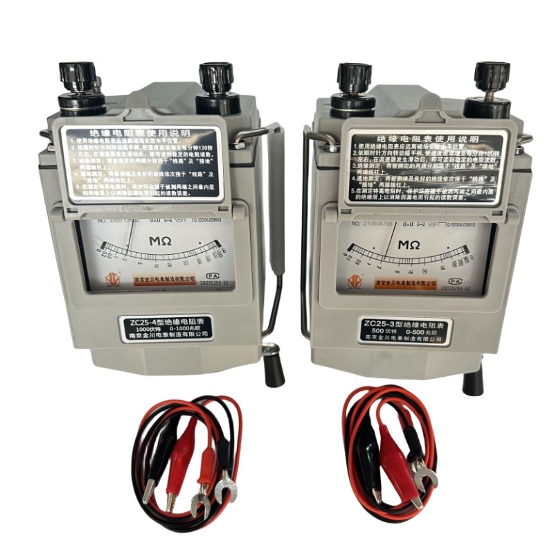 绝缘电阻测试兆欧表0V南京金川ZC-3B铝壳1000V机械摇表ZC11D