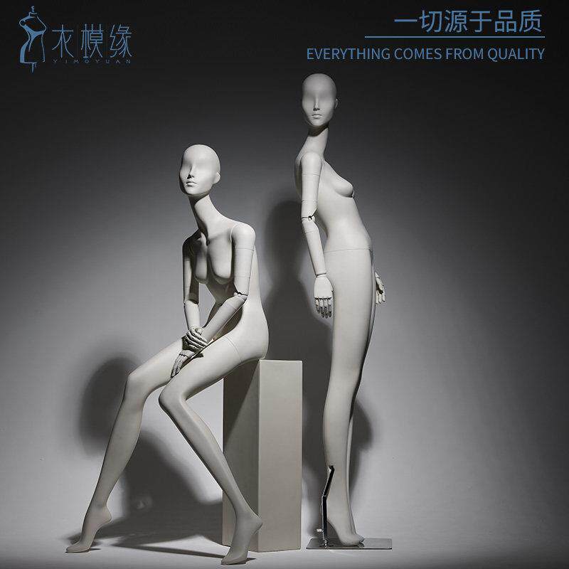 服装店模特道具女高档橱窗展示架子模型假人台偶体服装全身女模特